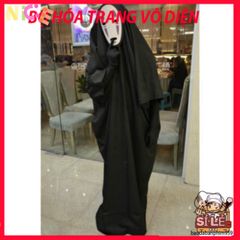 Bộ Cosplay Vô Diện Spirited Away - Áo choàng, Mặt nạ & Găng tay Halloween độc đáo cho tín đồ yêu thích sự bí ẩn