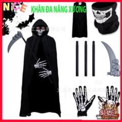 Khẩu Trang Đầu Lâu Xương Ma - Khăn Đa Năng 50cm Thoáng Khí, Chống Nắng, Phong Cách Thể Thao, Quà Tặng Độc Đáo