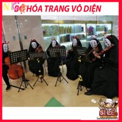 Bộ hóa trang Vô Diện Spirited Away - Áo choàng đen và mặt nạ cosplay bí ẩn cho trẻ em và người lớn