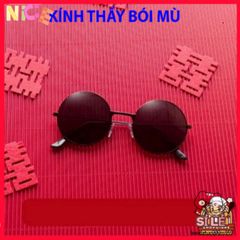 Kính Mắt Đen Thế Hệ D182 - Kính Thời Trang Phong Cách Nobita Tròn, Phụ Kiện Năng Động Cho Nam Nữ