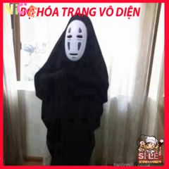 Bộ trang phục Halloween Vô Diện - Áo choàng, găng tay và mặt nạ Spirited Away cho trẻ em và người lớn - Hóa trang thú vị, kỷ niệm đáng nhớ!
