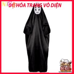 Bộ trang phục Halloween Vô Diện - Áo choàng, găng tay và mặt nạ Spirited Away cho trẻ em và người lớn - Hóa trang thú vị, kỷ niệm đáng nhớ!