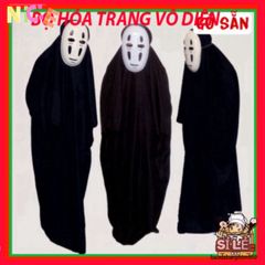 Bộ trang phục Halloween Vô Diện - Áo choàng, găng tay và mặt nạ Spirited Away cho trẻ em và người lớn - Hóa trang thú vị, kỷ niệm đáng nhớ!