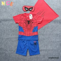 Bộ Trang Phục Siêu Anh Hùng Spider Man Cho Bé - Áo Choàng, Mặt Nạ & Quần Shorts Độc Đáo, Quà Tặng Sinh Nhật & Halloween