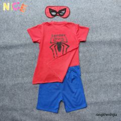 Bộ Trang Phục Siêu Anh Hùng Spider Man Cho Bé - Áo Choàng, Mặt Nạ & Quần Shorts Độc Đáo, Quà Tặng Sinh Nhật & Halloween