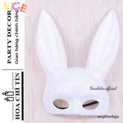 Mặt Nạ Thỏ Bunny Tai Dài - Phụ Kiện Halloween Độc Đáo Cho Tiệc Tùng, Trang Trí Lễ Hội Thú Vị, Mặc Hoá Trang