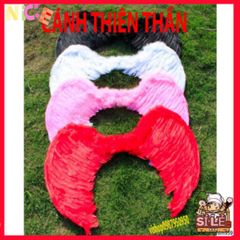 Cánh Lông Vũ COSPLAY Halloween - Phụ Kiện Hóa Trang Độc Đáo Cho Trẻ Em và Người Lớn - Màu Trắng, Đen, Đỏ