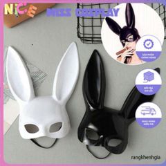 Mặt Nạ Tai Thỏ Bunny Dễ Thương - Phụ Kiện Hóa Trang Halloween và Tiệc Sinh Nhật, Tạo Điểm Nhấn Độc Đáo Cho Trang Phục