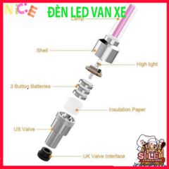 Đèn LED Nắp Van Lốp Xe Đạp, Xe Máy, Ô Tô - Phụ Kiện Chiếu Sáng An Toàn Ban Đêm, Dễ Dàng Lắp Đặt và Tiết Kiệm Năng Lượng