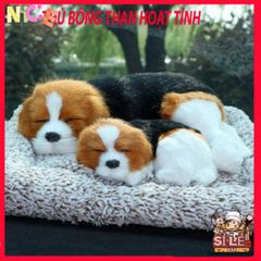 Thú Bông Cún Cute Vàng Đen - Khử Mùi Ô Tô & Không Khí Sạch Nhờ Than Hoạt Tính - Đồ Trang Trí Dễ Thương cho Xe Hơi