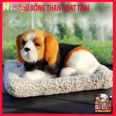 Thú Bông Cún Cute Vàng Đen - Khử Mùi Ô Tô & Không Khí Sạch Nhờ Than Hoạt Tính - Đồ Trang Trí Dễ Thương cho Xe Hơi
