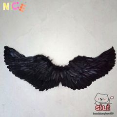 Cánh Thiên Thần Lông Vũ Cosplay Trắng/Đen/Hồng - Phụ Kiện Halloween Độc Đáo Dành Cho Trẻ Em Và Người Lớn