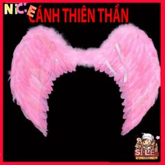 Cánh Thiên Thần Lông Vũ Cosplay Trắng/Đen/Hồng - Phụ Kiện Halloween Độc Đáo Dành Cho Trẻ Em Và Người Lớn
