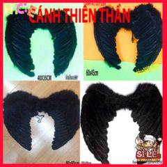 Cánh Thiên Thần Lông Vũ Cosplay Trắng/Đen/Hồng - Phụ Kiện Halloween Độc Đáo Dành Cho Trẻ Em Và Người Lớn