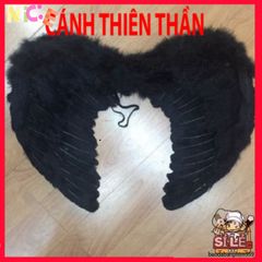 Cánh Thiên Thần Lông Vũ Cosplay Trắng/Đen/Hồng - Phụ Kiện Halloween Độc Đáo Dành Cho Trẻ Em Và Người Lớn
