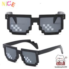 Kính Mát Thug Life Unisex - Phụ Kiện Thời Trang Pixel Hóa Độc Đáo Cho Nam Nữ, Tuyệt Vời Cho Tiệc Tùng và Sự Kiện