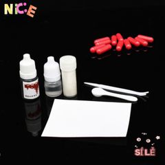 Bộ Răng Nan Hô Giả Sứ - Kèm Keo & 3 Viên Màu - Hoá Trang Ma Cà Rồng, Phù Hợp Cho Nam Nữ, Dễ Sử Dụng