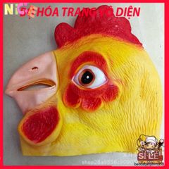 Mặt Nạ Gà Giả Kim Vàng Halloween - Thiết Kế Độc Đáo Hình Ếch Xanh Cho Tiệc Hóa Trang và Sự Kiện Thú Vị