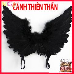 Cánh Ma Quỷ Cosplay Đen Trắng - Cánh Lông Vũ Hóa Trang Cho Halloween & Tiệc Tùng - Đồ Phụ Kiện Cosplay Chất Lượng Cao