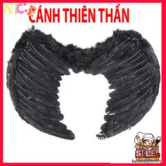 Cánh Ma Quỷ Cosplay Đen Trắng - Cánh Lông Vũ Hóa Trang Cho Halloween & Tiệc Tùng - Đồ Phụ Kiện Cosplay Chất Lượng Cao