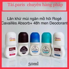 Lăn Khử Mùi Nam Rogé Cavaillès Absorb+ 48h - Deodorant Cho Da Nhạy Cảm, Ngăn Mồ Hôi Hiệu Quả, Hương Nam Tính