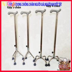 Gậy Tập Đi Inox 3 Chân Chống Ngã - Hỗ Trợ An Toàn Cho Người Cao Tuổi & Phục Hồi Sức Khỏe - Điều Chỉnh Chiều Cao, Thiết Kế Bền Bỉ