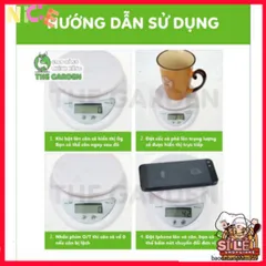 Cân Điện Tử Mini THE GARDEN B05 - Đo Chính Xác 1g-5kg, Hoàn Hảo Cho Làm Bánh, Thiết Kế Sang Trọng, Kèm 2 Viên Pin AAA