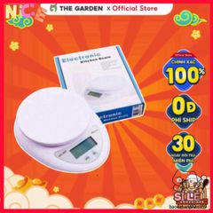 Cân Điện Tử Mini THE GARDEN B05 - Đo Chính Xác 1g-5kg, Hoàn Hảo Cho Làm Bánh, Thiết Kế Sang Trọng, Kèm 2 Viên Pin AAA
