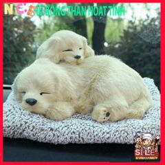Thú Nhồi Bông Cún Vàng Khử Mùi Than Hoạt Tính - Phụ Kiện Trang Trí Ô Tô và Không Gian Sống Dễ Thương, Lọc Không Khí Hiệu Quả