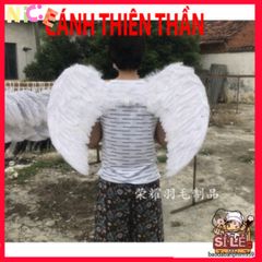 Cánh Cosplay Lông Vũ Mềm Mại - Đen/Trắng/Đỏ, Phụ Kiện Hóa Trang Cho Lễ Hội và Tiệc Tùng, Thích Hợp Mọi Lứa Tuổi