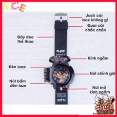 Đồng Hồ Đeo Tay Trẻ Em Thám Tử Conan - Kính Lúp và Đèn Laser, Phụ Kiện Dễ Thương Cho Bé Trai Yêu Thích Khám Phá
