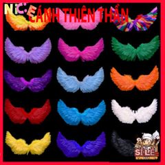 Cánh Cosplay Thiên Thần Độc Đáo Cho Halloween - Phụ Kiện Lễ Hội Lông Vũ Màu Trắng, Đen, Đỏ, Hồng Cho Trẻ Em và Người Lớn