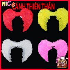 Cánh Cosplay Thiên Thần Độc Đáo Cho Halloween - Phụ Kiện Lễ Hội Lông Vũ Màu Trắng, Đen, Đỏ, Hồng Cho Trẻ Em và Người Lớn