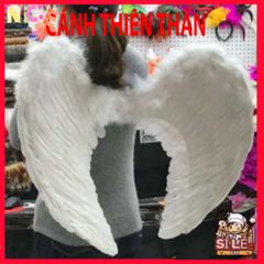 Cánh Cosplay Thiên Thần Độc Đáo Cho Halloween - Phụ Kiện Lễ Hội Lông Vũ Màu Trắng, Đen, Đỏ, Hồng Cho Trẻ Em và Người Lớn