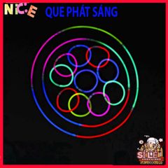 Bộ Que Phát Sáng Dạ Quang 20cm - Combo 100 Đầu Nối Vòng Đeo Tay Đa Màu, Thắp Sáng Tiệc Tùng, Hoạt Động Ngoài Trời