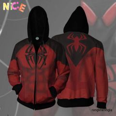 Áo Khoác 3D Spider-Man Marvel Kèm Mũ Độc Đáo - Thời Trang Nữ Siêu Anh Hùng Cho Fans Marvel