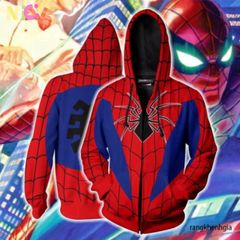 Áo Khoác 3D Spider-Man Marvel Kèm Mũ Độc Đáo - Thời Trang Nữ Siêu Anh Hùng Cho Fans Marvel
