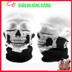 Khẩu Trang Đầu Lâu Thời Trang - Khăn Đa Năng Vải Lanh Thoáng Mát 50cm, Bảo Vệ Chống Bụi và Nắng, Phù Hợp Cho Du Lịch và Hoạt Động Ngoài Trời