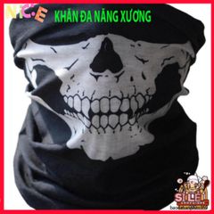 Khẩu Trang Đầu Lâu Thời Trang - Khăn Đa Năng Vải Lanh Thoáng Mát 50cm, Bảo Vệ Chống Bụi và Nắng, Phù Hợp Cho Du Lịch và Hoạt Động Ngoài Trời