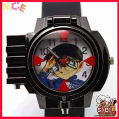 Đồng hồ trẻ em Edogawa Conan - Đồng hồ thời trang manga có đèn laser và kính lúp cho fan thám tử, quà tặng độc đáo cho trẻ em