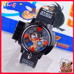 Đồng hồ trẻ em Edogawa Conan - Đồng hồ thời trang manga có đèn laser và kính lúp cho fan thám tử, quà tặng độc đáo cho trẻ em