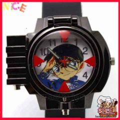 Đồng hồ trẻ em Edogawa Conan - Đồng hồ thời trang manga có đèn laser và kính lúp cho fan thám tử, quà tặng độc đáo cho trẻ em