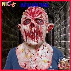 Mặt Nạ Zombie Máu Đỏ Halloween - Phụ Kiện Cosplay Kinh Dị Hoàn Hảo Cho Tiệc Tùng và TikTok