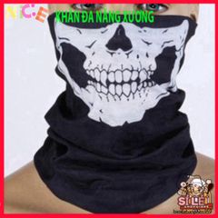 Khẩu Trang Đa Năng Hình Đầu Lâu Xương - Vải Lanh Thoáng Mát 50cm, Phong Cách Thời Trang Dành Cho Những Cuộc Phiêu Lưu Ngoài Trời