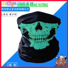 Khăn Đa Năng Phượt Trùm Đầu Bịt Mặt Chống Bụi Họa Tiết Xương Thời Trang Cao Cấp Cho Chuyến Phiêu Lưu Ngoài Trời