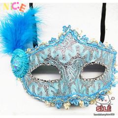 Mặt Nạ Dự Hội Lông Vũ Kiểu Công Chúa - Phụ Kiện Thời Trang Cho Halloween, Valentine, Lễ Hội Giáng Sinh và Bữa Tiệc Hóa Trang
