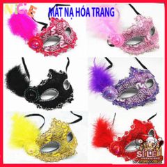 Mặt Nạ Dự Hội Lông Vũ Kiểu Công Chúa - Phụ Kiện Thời Trang Cho Halloween, Valentine, Lễ Hội Giáng Sinh và Bữa Tiệc Hóa Trang