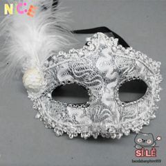 Mặt Nạ Dự Hội Lông Vũ Kiểu Công Chúa - Phụ Kiện Thời Trang Cho Halloween, Valentine, Lễ Hội Giáng Sinh và Bữa Tiệc Hóa Trang