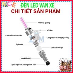 Bộ Đèn LED Gắn Bánh Xe Đạp - Đèn Neon Phát Sáng An Toàn Cho Xe Đạp, Ô Tô, Xe Máy - Combo 2 Đèn Nắp Van Sống Động