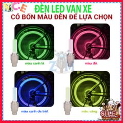 Bộ Đèn LED Gắn Bánh Xe Đạp - Đèn Neon Phát Sáng An Toàn Cho Xe Đạp, Ô Tô, Xe Máy - Combo 2 Đèn Nắp Van Sống Động